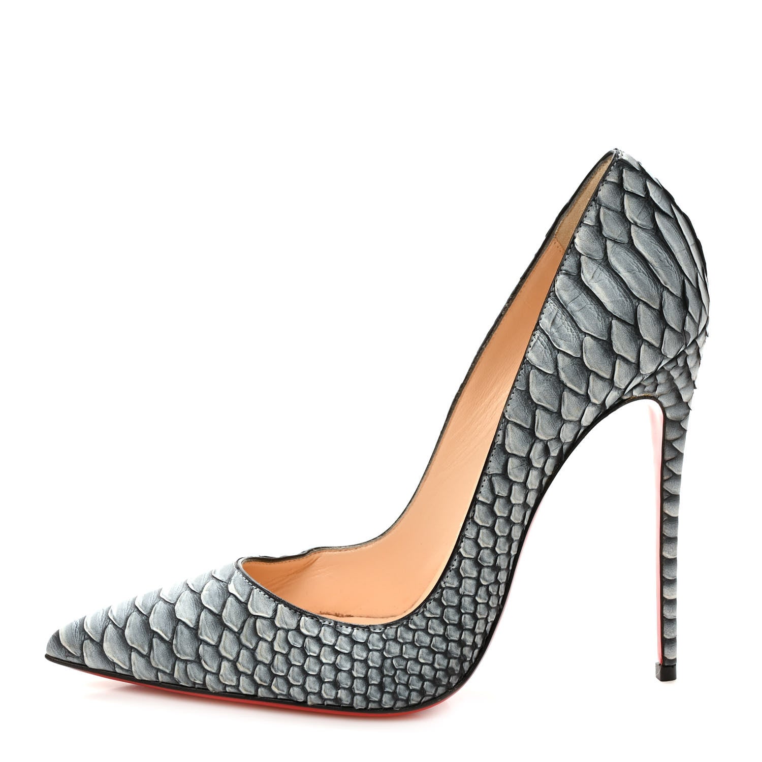 Christian Louboutin Python Frozen So Kate 120 Pumps 37.5 Black White 1 of 7