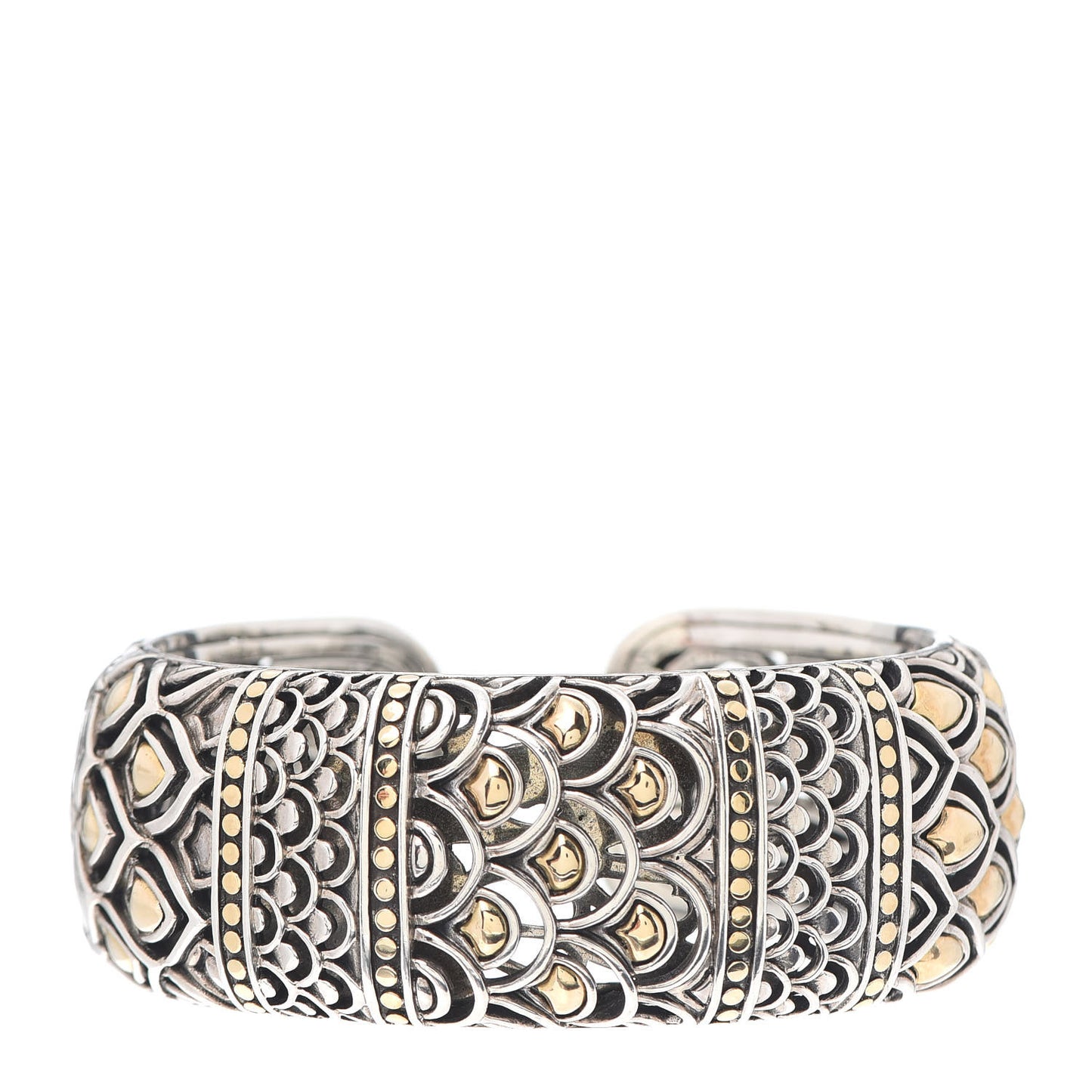 Sterling Silver 18K Yellow Gold Naga Kick Cuff Bracelet