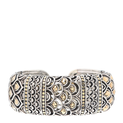John Hardy Sterling Silver 18K Yellow Gold Naga Kick Cuff Bracelet 1 of 4