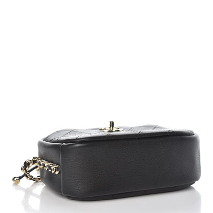 Chanel Goatskin Quilted Small Casual Trip Camera Case Black 4 of 8