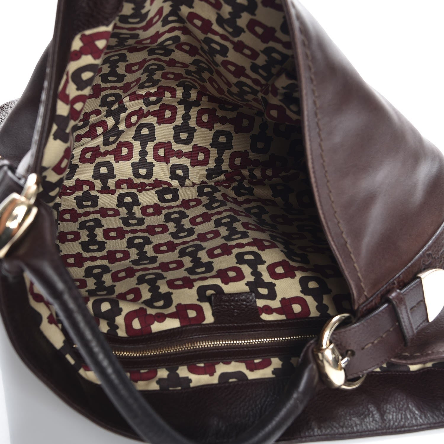 Gucci Calfskin Guccissima Trim Large Signoria Hobo Dark Brown 5 of 8