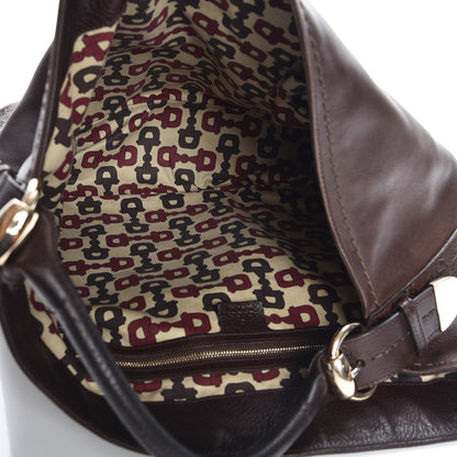 Gucci Calfskin Guccissima Trim Large Signoria Hobo Dark Brown 5 of 8