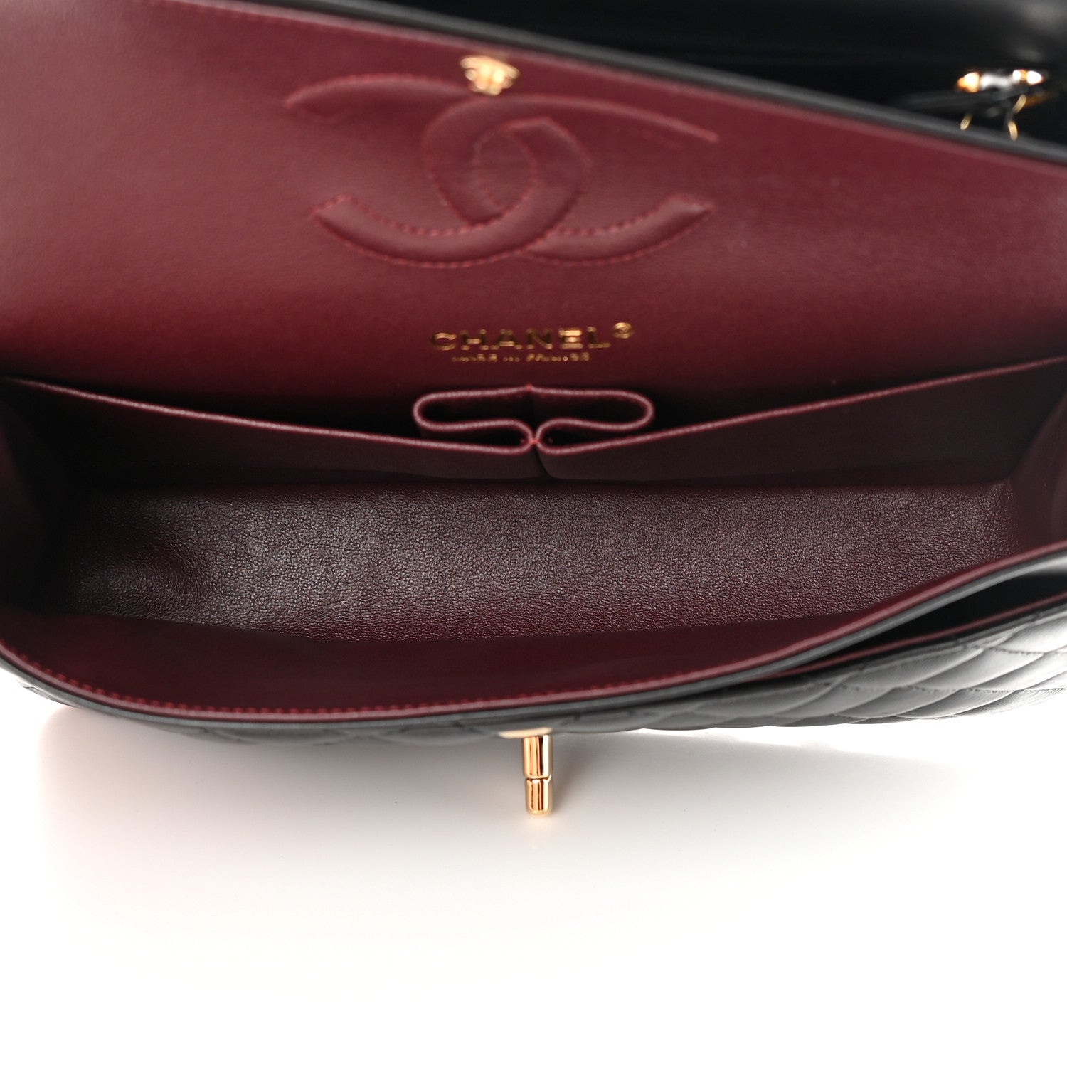 Chanel Lambskin Quilted Medium Double Flap Black 5 of 14