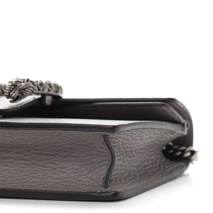 Gucci Dollar Calfskin Crystal Super Mini Dionysus Shoulder Bag Dusty Grey Black Diamond 8 of 8
