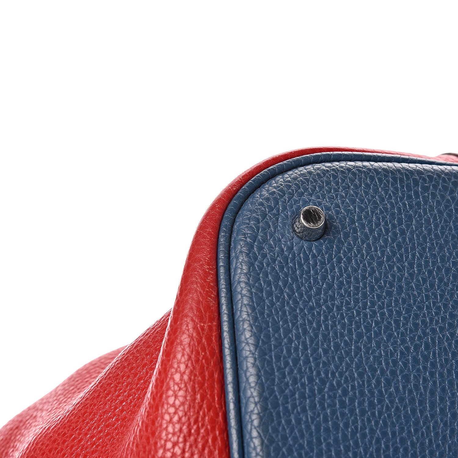 Hermes Taurillon Clemence Picotin Lock 26 GM Rouge Casaque Bleu Thalassa 13 of 16