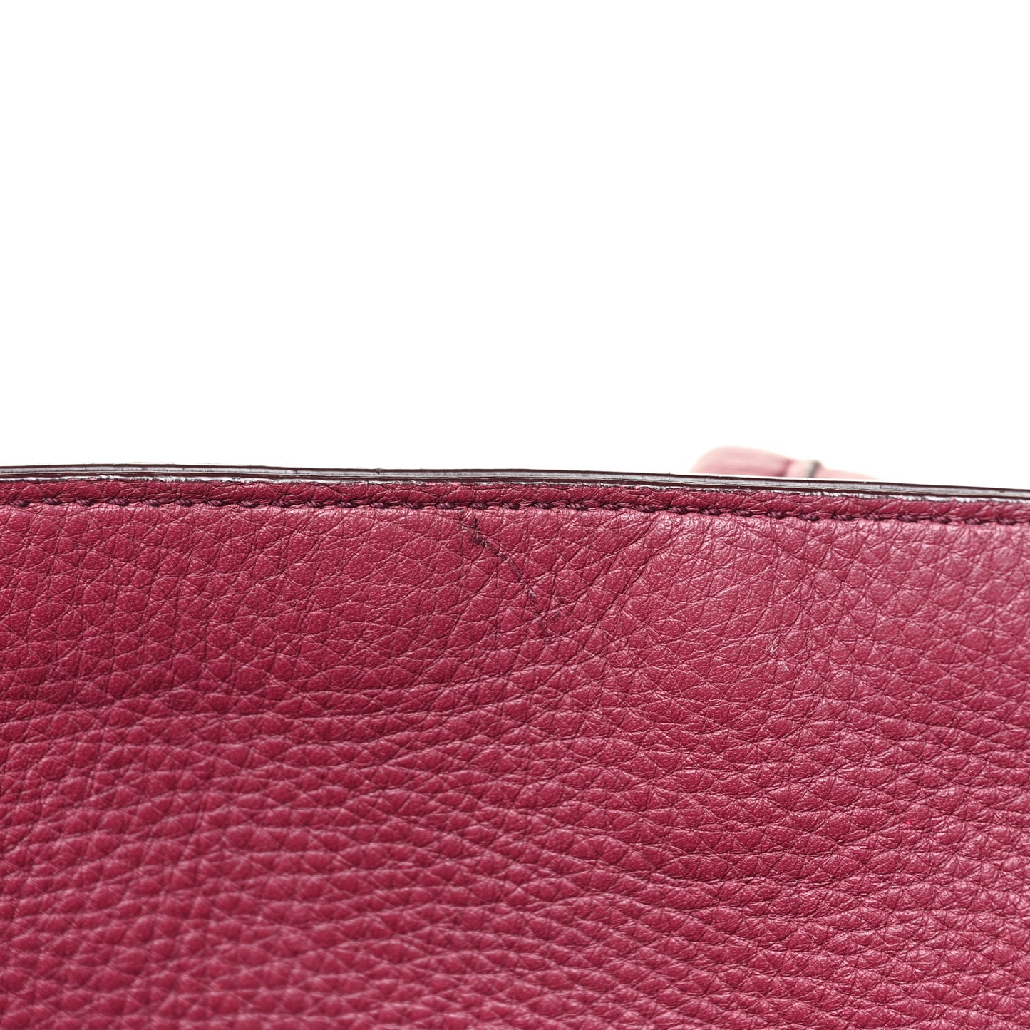 Calfskin Medium Verve Double Zip Tote Burgundy