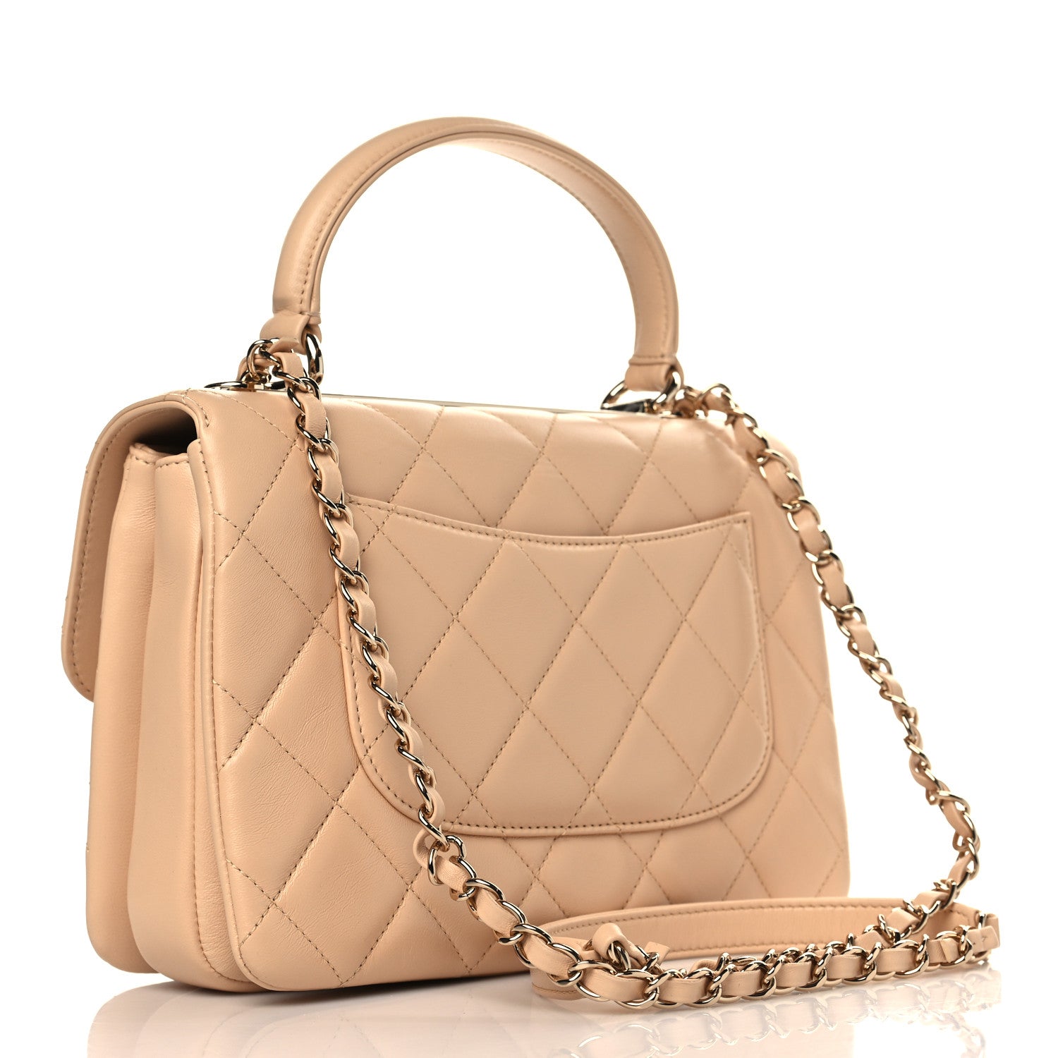 Chanel Lambskin Quilted Small Trendy CC Flap Dual Handle Bag Beige 2 of 9
