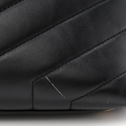 Saint Laurent Calfskin Y Quilted Monogram Large Loulou Chain Satchel Black 11 of 11