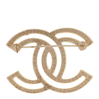 Chanel Crystal CC Brooch Light Gold 3 of 5