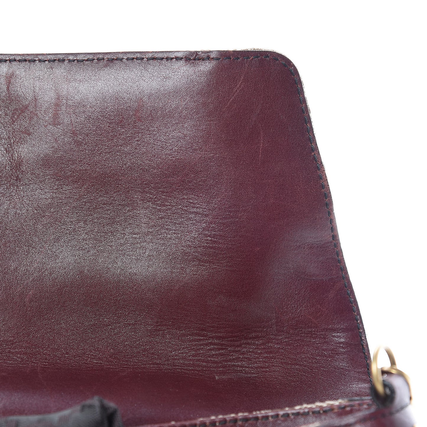 Monogram Studded Large Horsebit Clutch Bordeaux