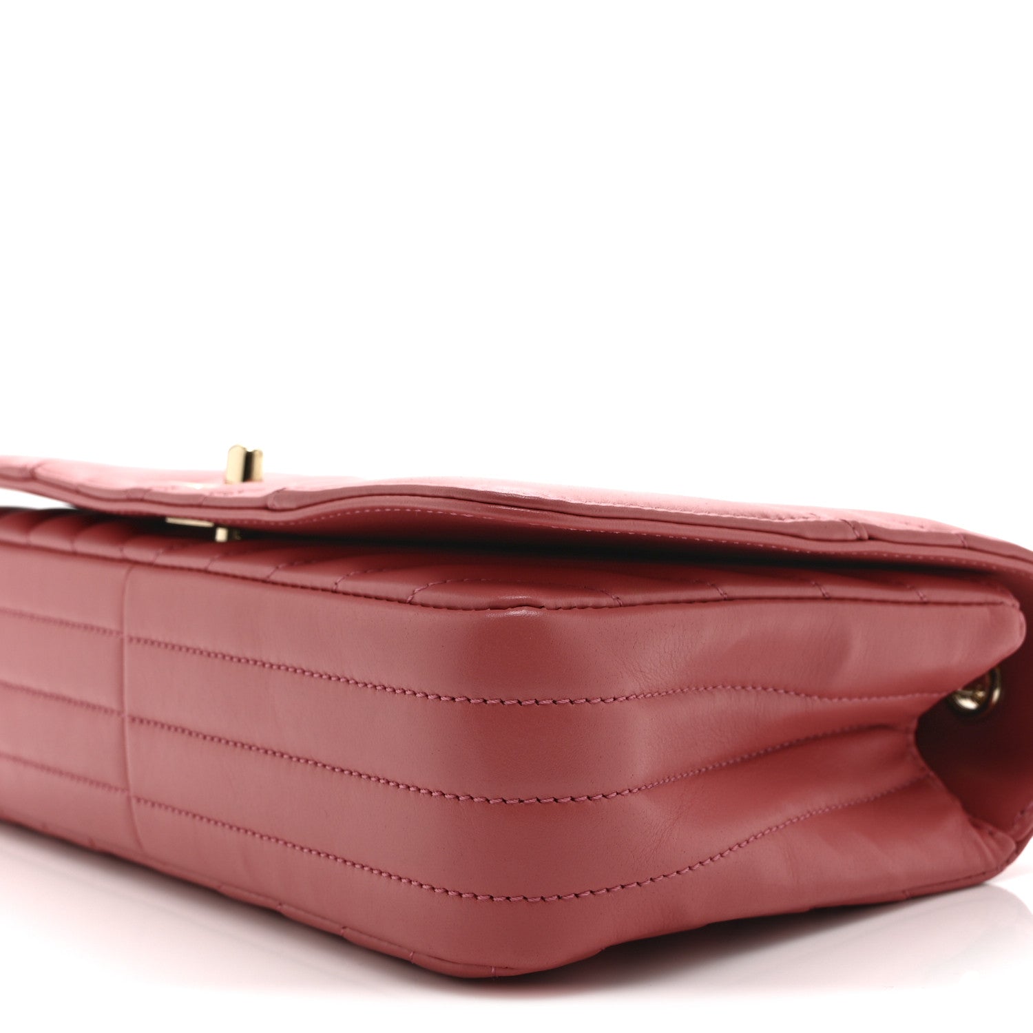 Chanel Calfskin Chevron Quilted Small Statement Flap Pink 10 of 10