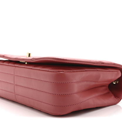Chanel Calfskin Chevron Quilted Small Statement Flap Pink 10 of 10