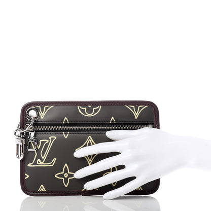 Louis Vuitton Calfskin Monogram Patchwork Pouch Black 2 of 7