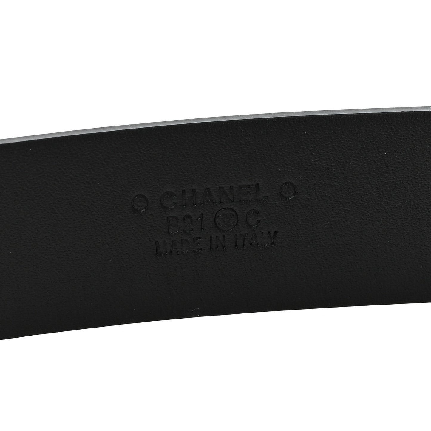 Calfskin Crystal CC Chain Belt 85 34 Black