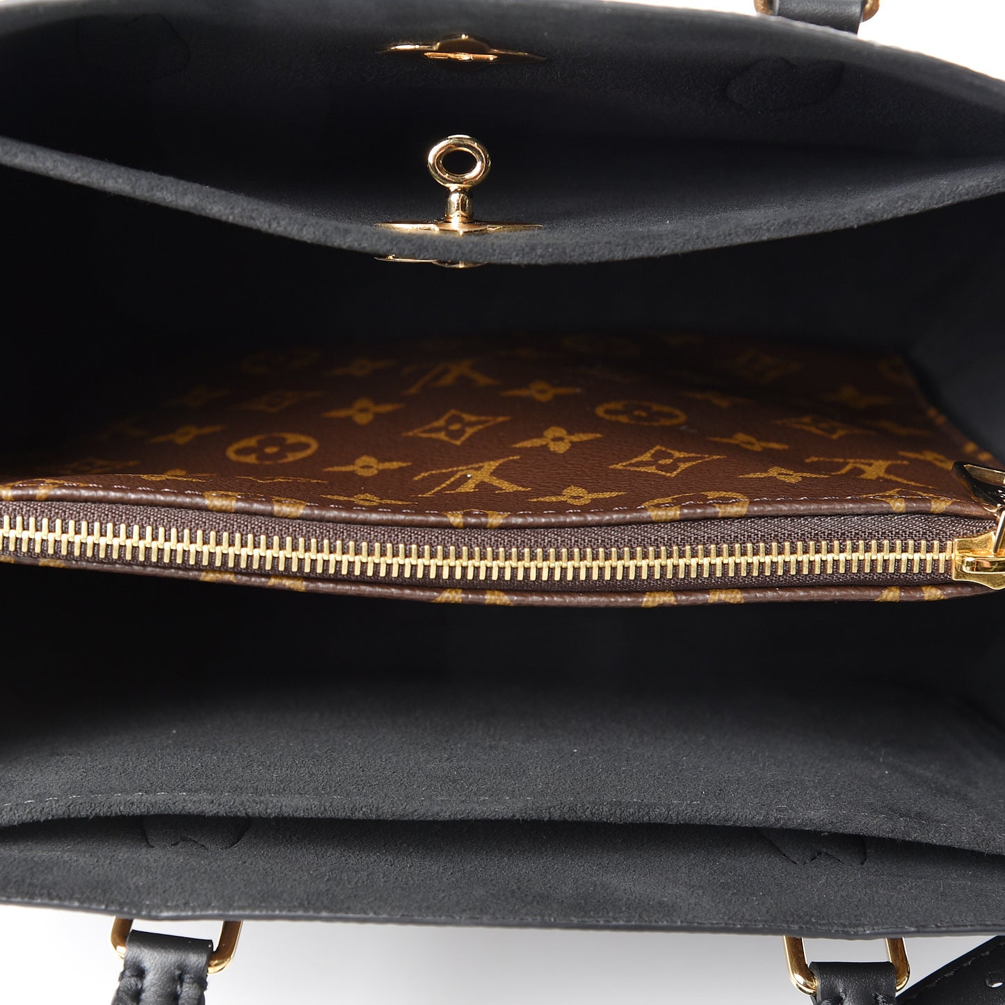 Monogram Flower Tote Black