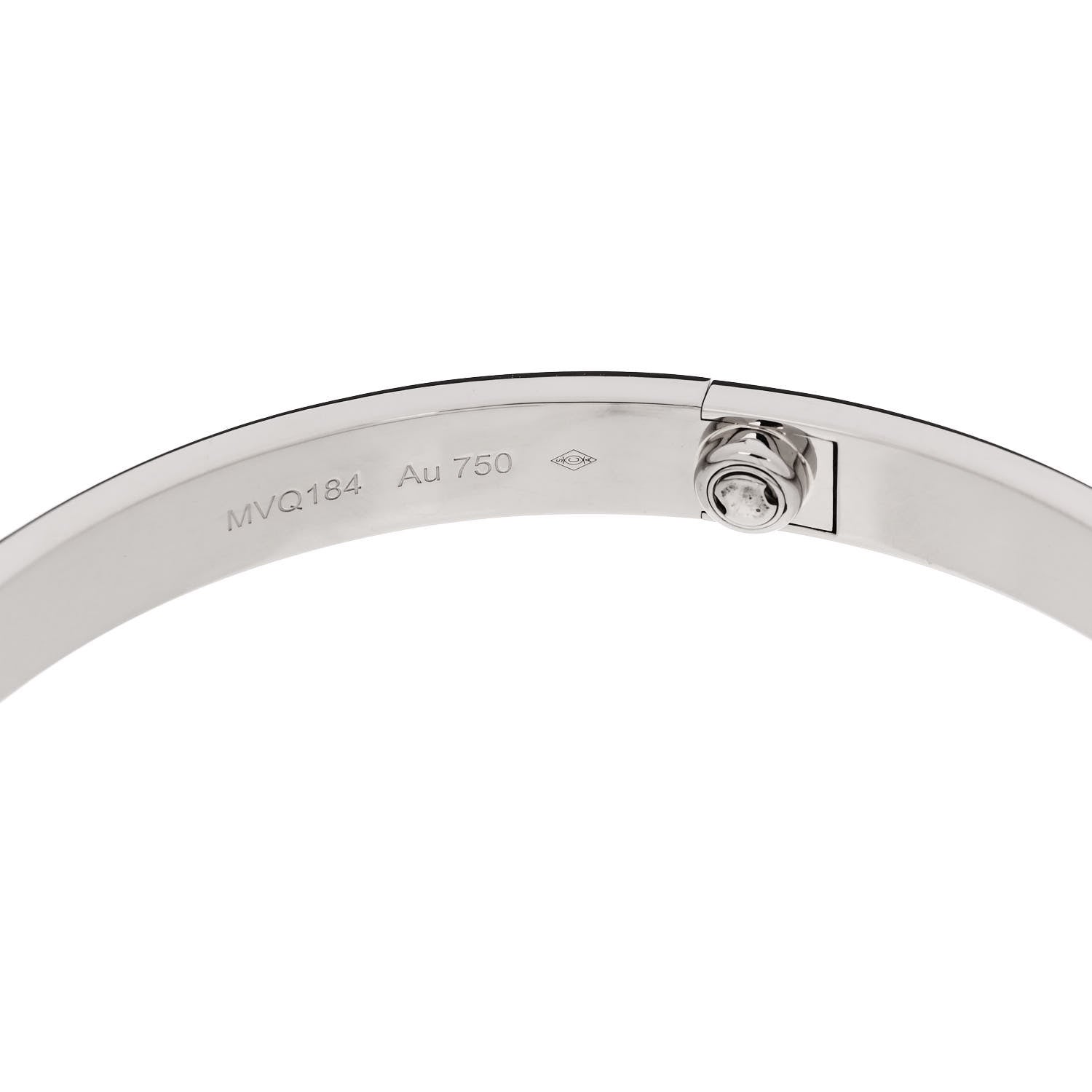 Cartier 18K White Gold LOVE Bracelet 21 7 of 9
