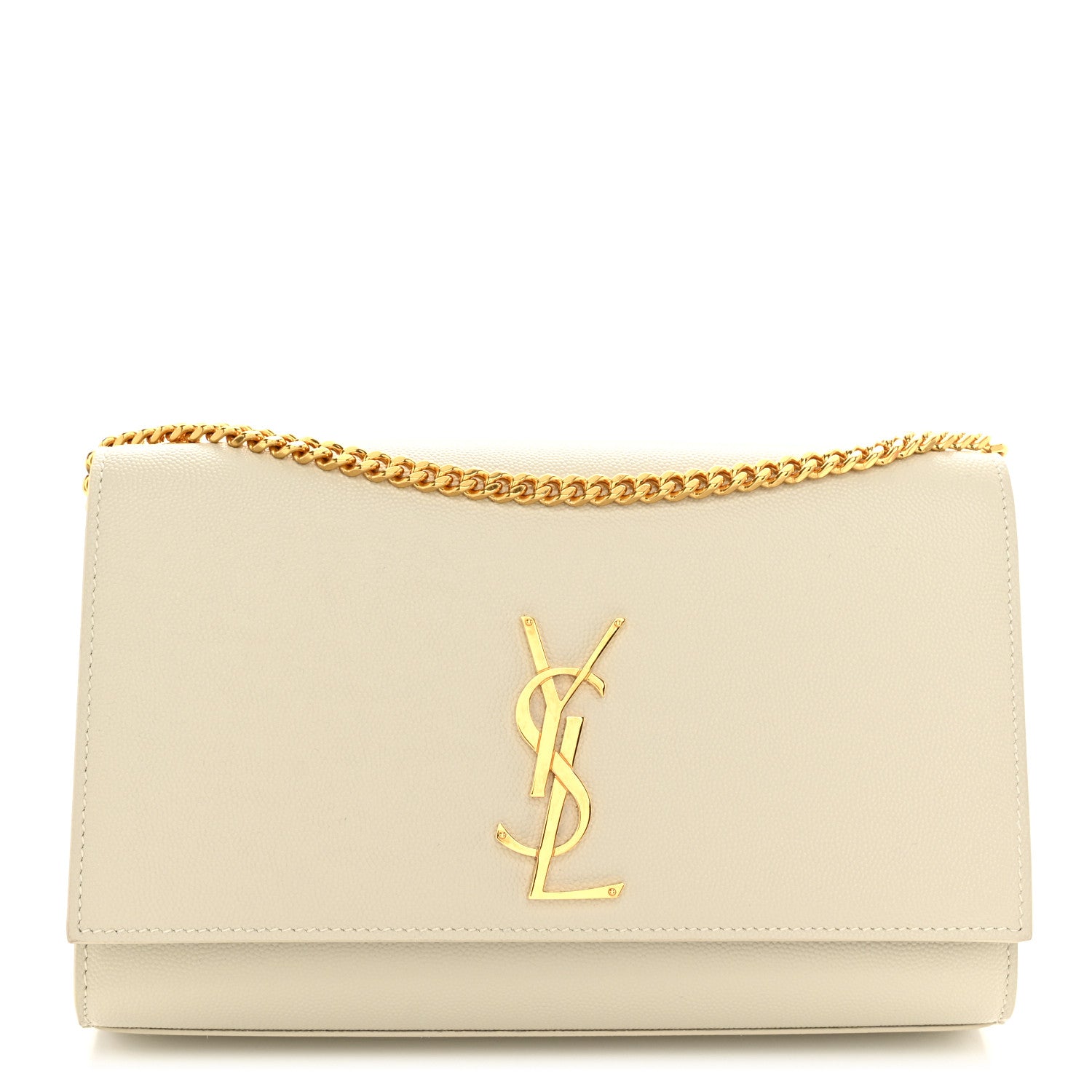 Saint Laurent Grain De Poudre Medium Classic Monogram Kate Satchel Crema Soft 1 of 10