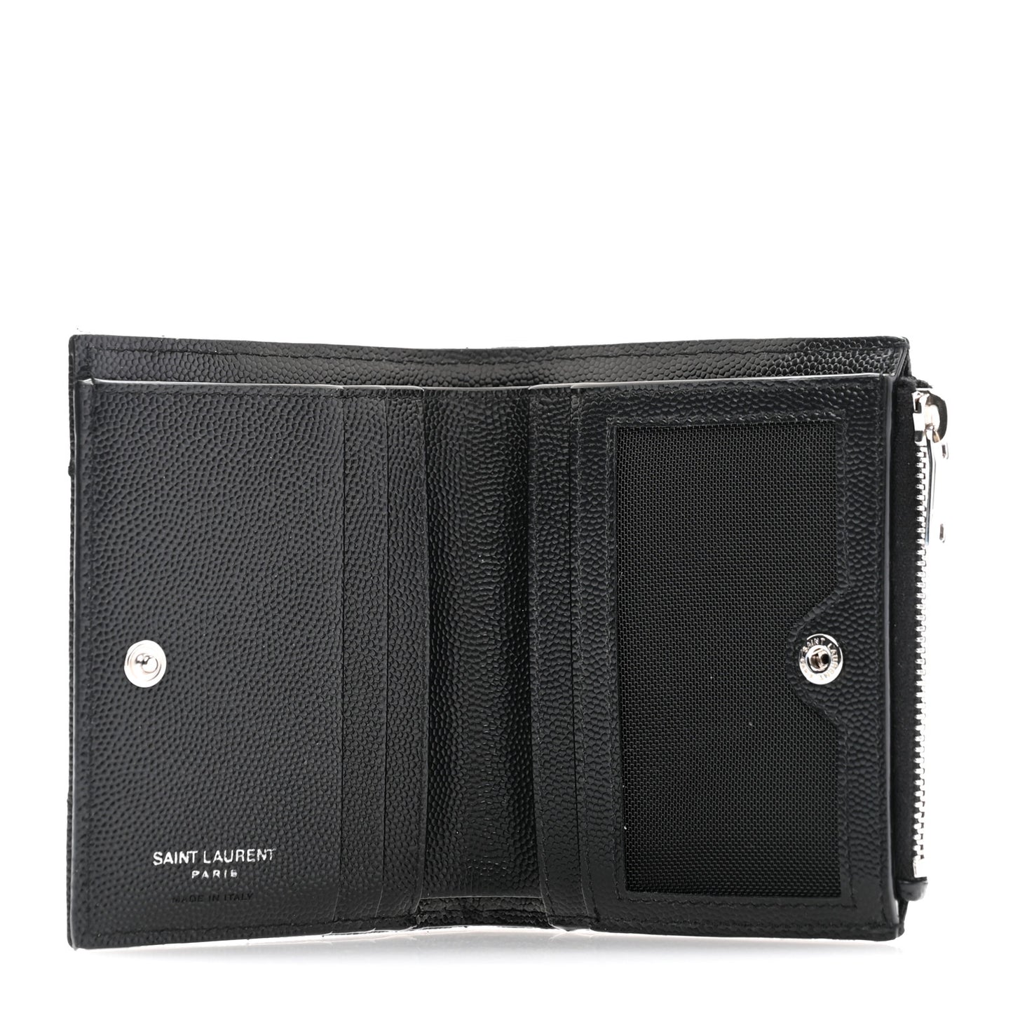 Grain De Poudre Matelasse Chevron Monogram Zipped Card Case Black