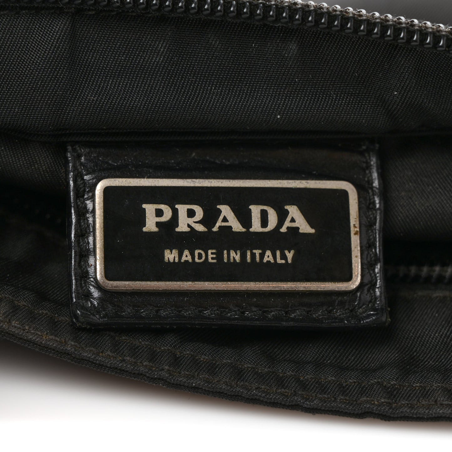 Tessuto Nylon Flat Messenger Bag Black