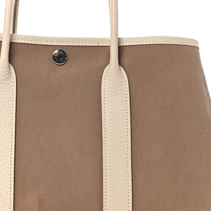 Hermes Toile Negonda Garden Party 30 TPM Tote Craie Etoupe 8 of 10