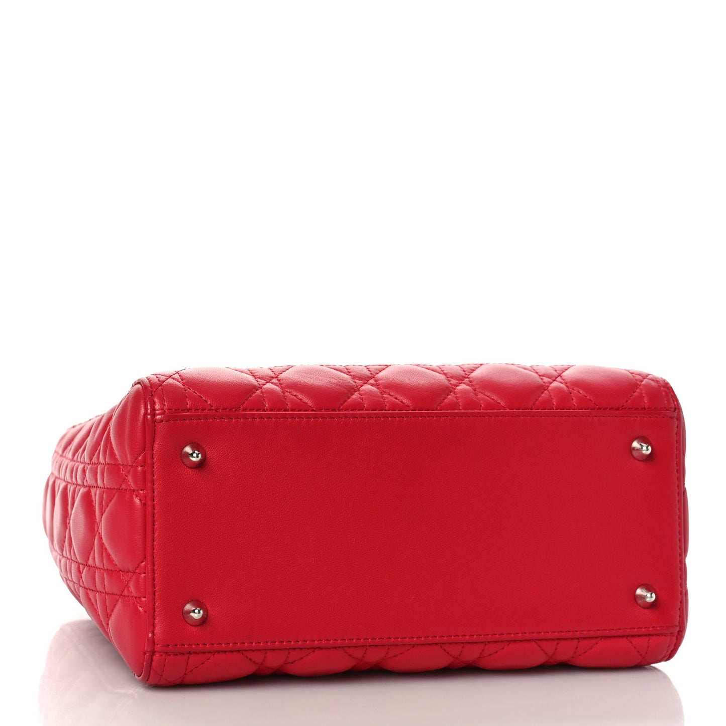 Lambskin Cannage Medium Lady Dior Fuchsia