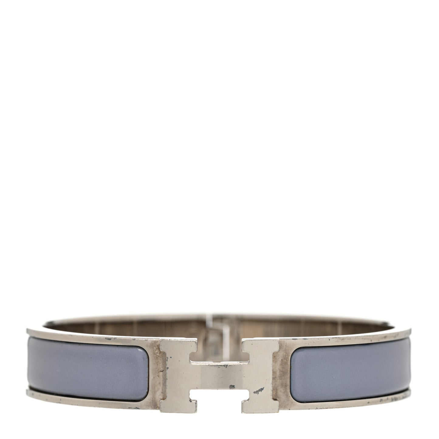 Enamel Narrow Clic Clac H Bracelet PM Bleu Lin