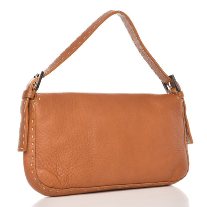 Fendi Calfskin Selleria Baguette Tan 3 of 9