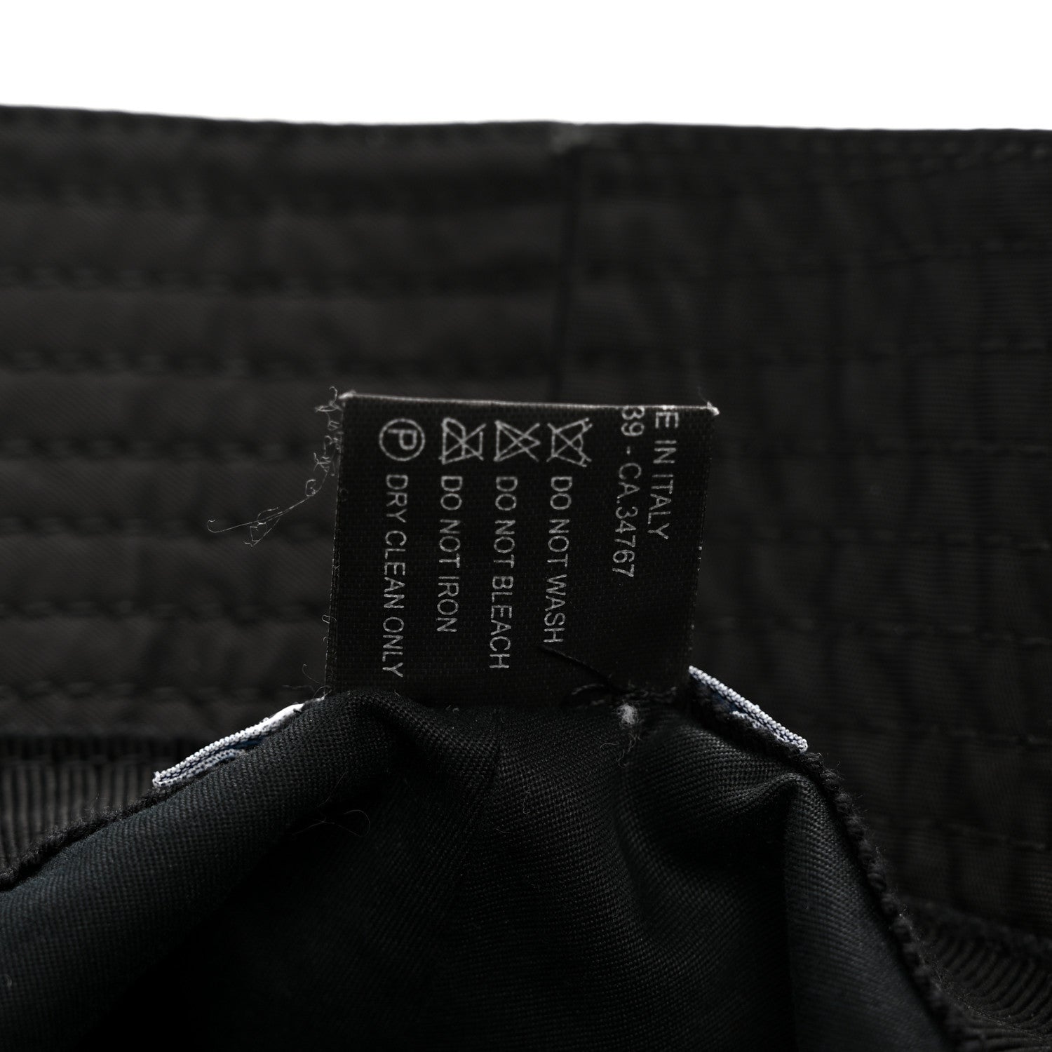 Prada Re-Nylon Metal Triangle Logo Womens Bucket Hat S Black 9 of 11