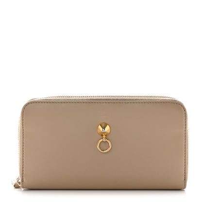 Fendi Vitello Liberty By The Way Zip Around Wallet Tortora 1 of 12