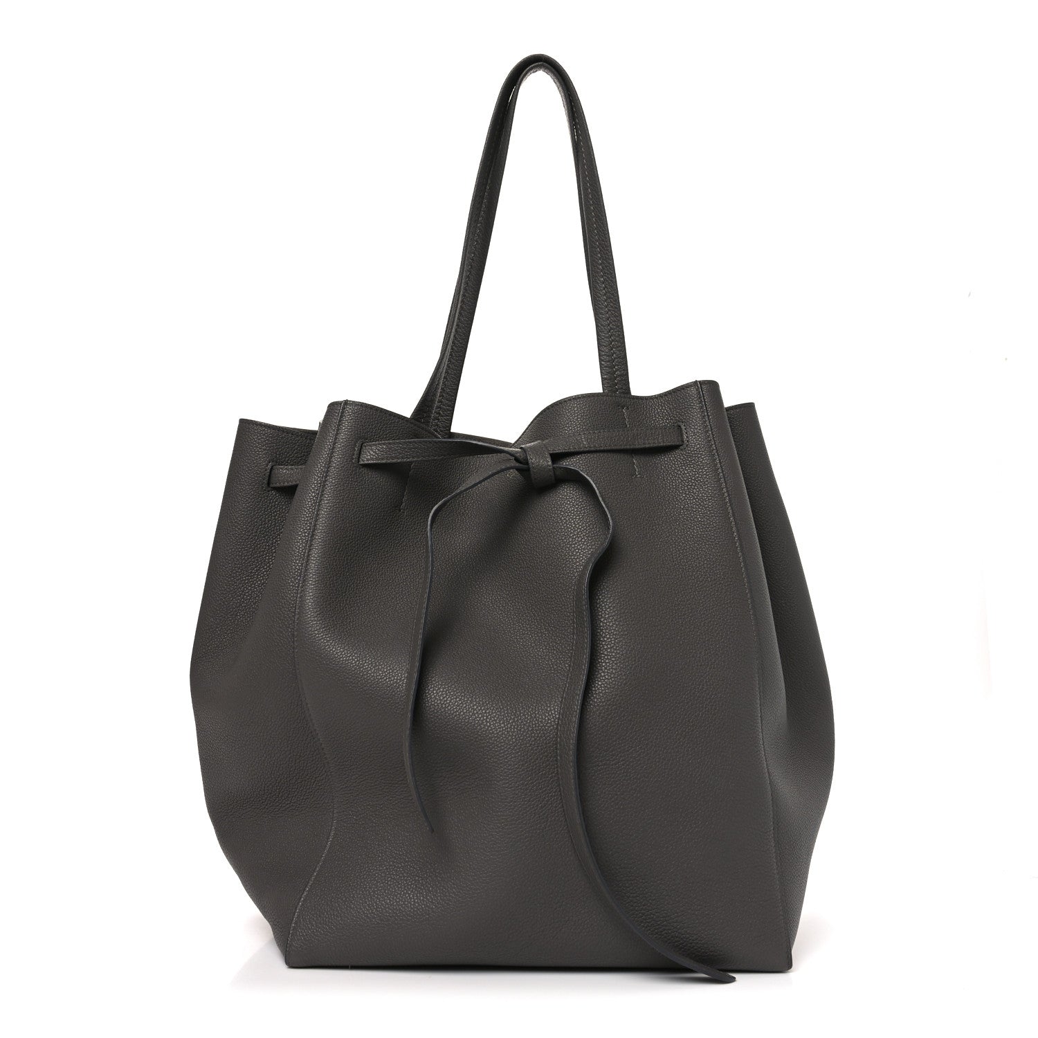 Celine Soft Grained Calfskin Medium Belt Cabas Phantom  Grey 1 of 17