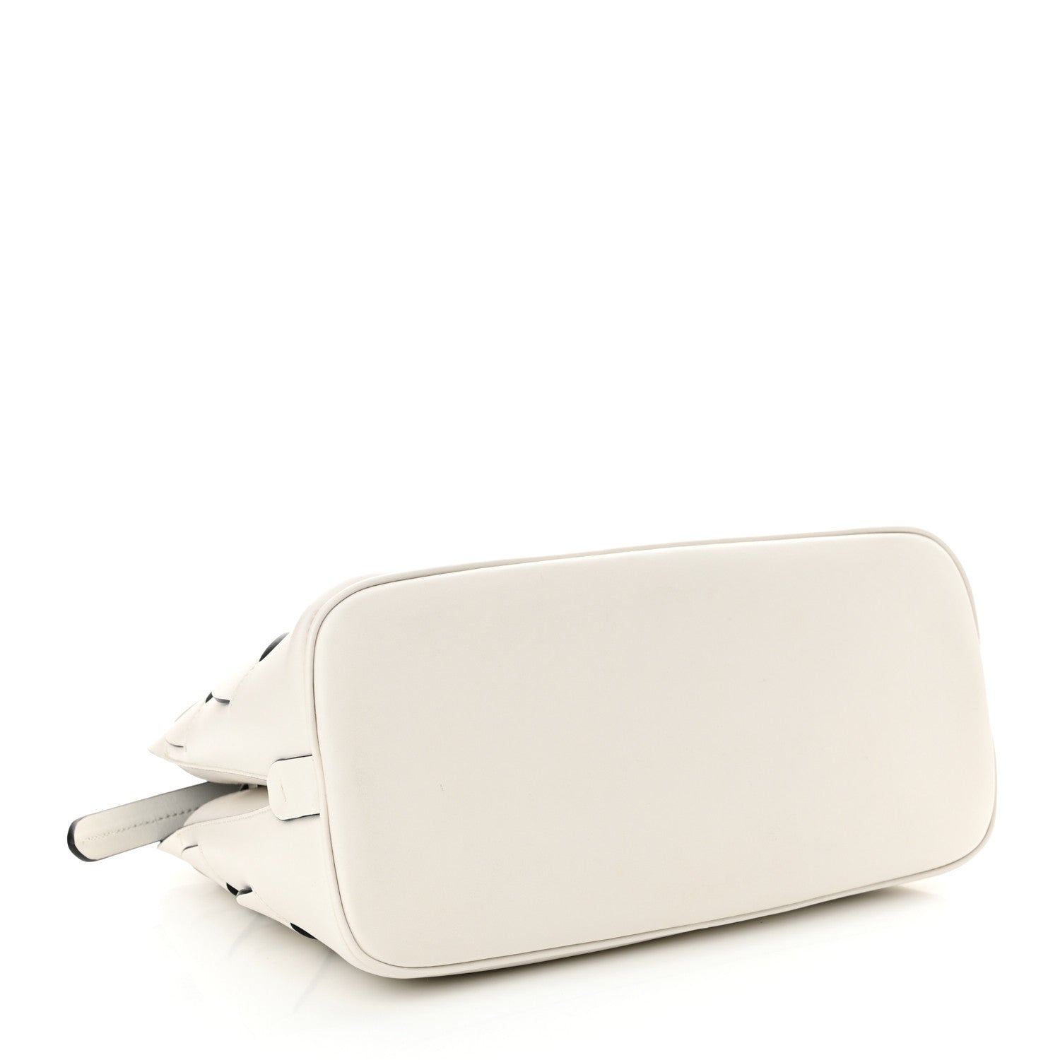 Prada Vitello Intreccio Tress Handbag White Black 4 of 10