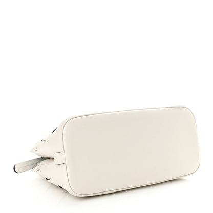 Prada Vitello Intreccio Tress Handbag White Black 4 of 10