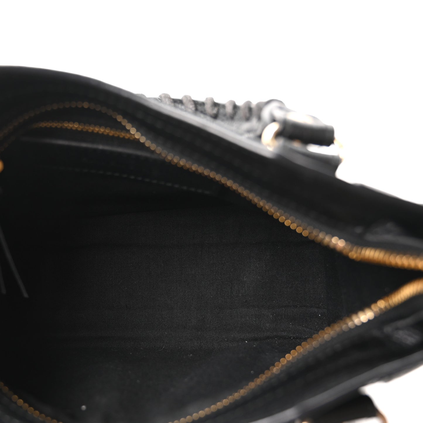 Agneau Classic Gold Hardware Mini City Black