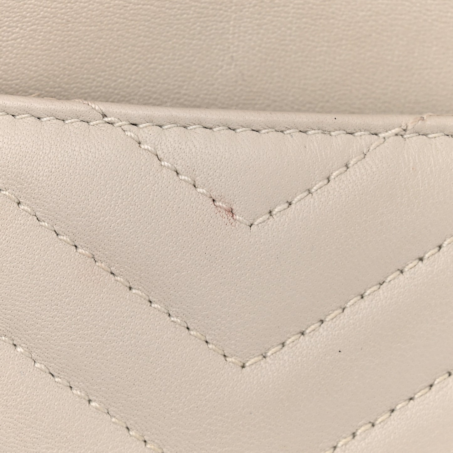 Lambskin Quilted Double Flap Bag Blanc Vintage