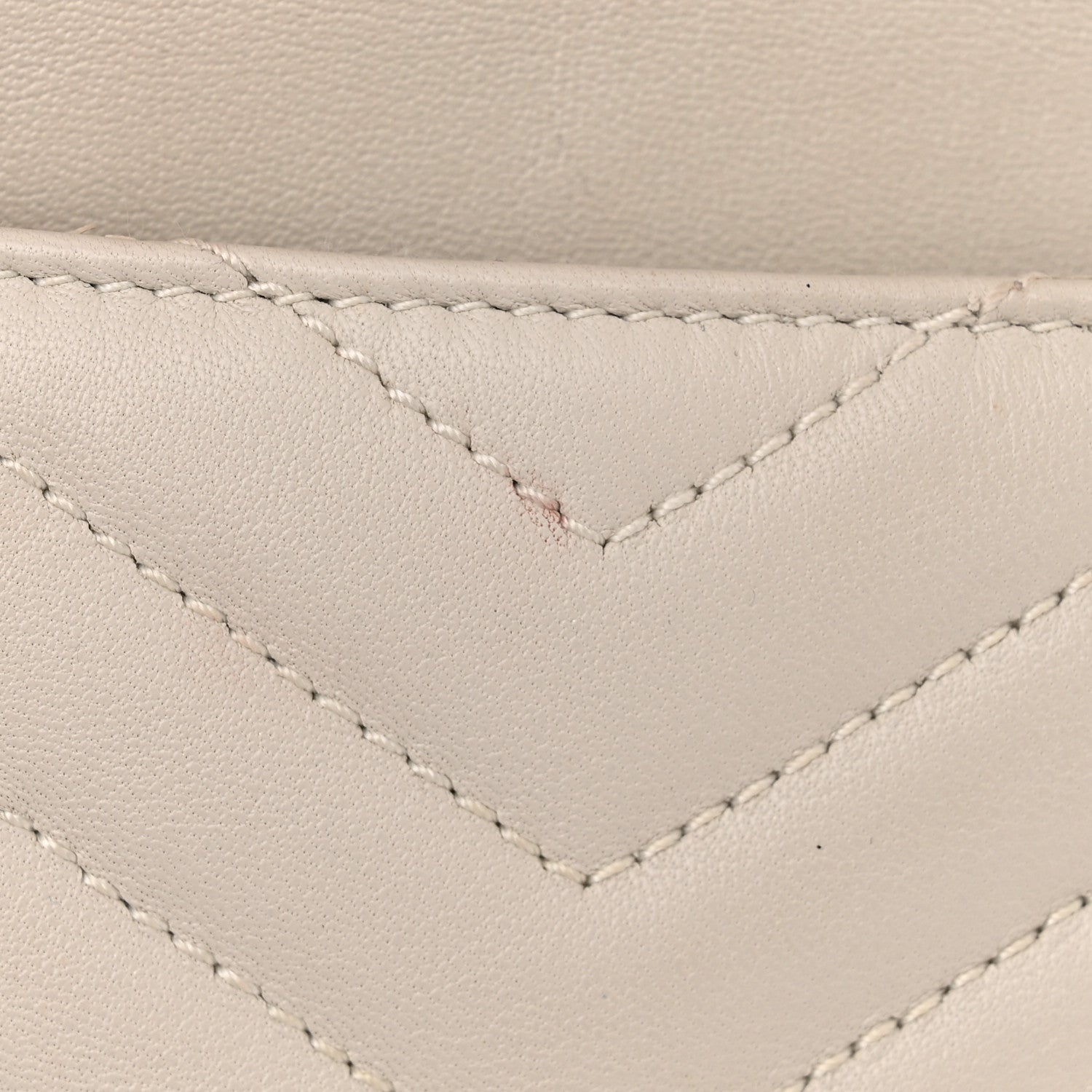 Saint Laurent Lambskin Quilted Double Flap Bag Blanc Vintage 14 of 14