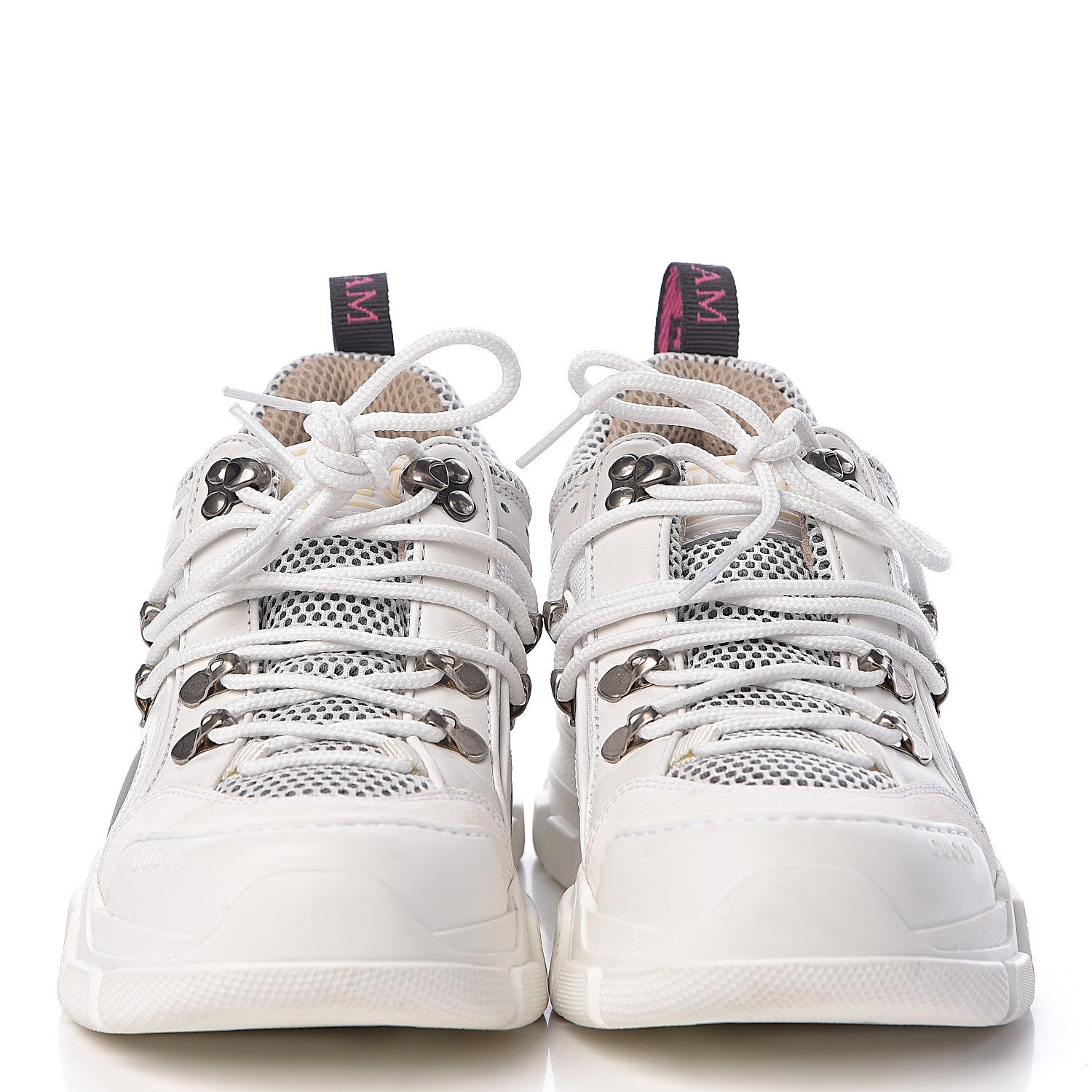 Gucci X SEGA Mesh Calfskin Suede Womens Flashtrek Sneakers 36.5 Great White 2 of 15