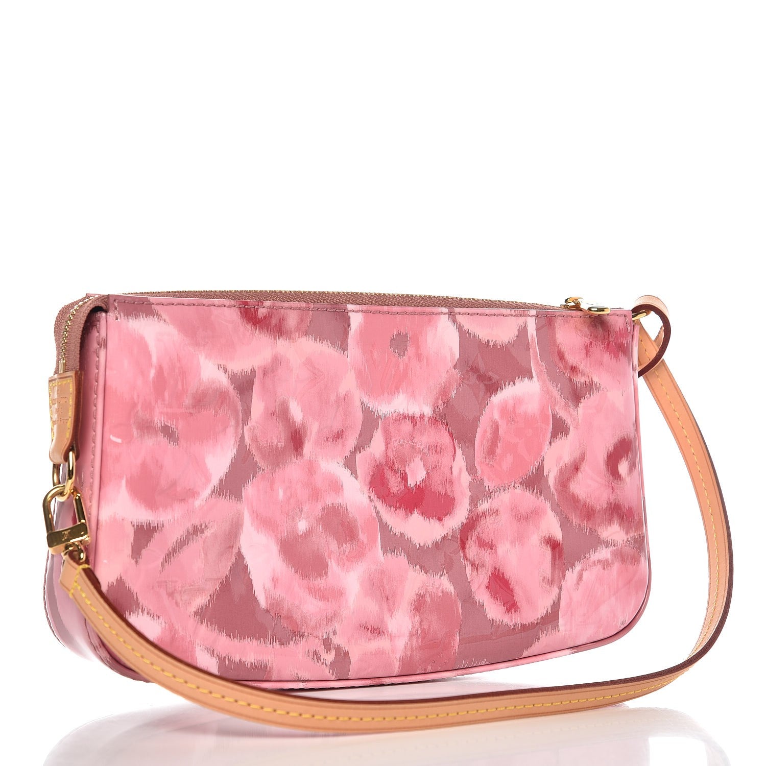 Louis Vuitton Vernis Ikat Pochette Accessories NM Rose Velours 3 of 7