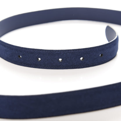 Gucci Suede Icaro G Cube 25mm Belt 100 40 Dark Navy 4 of 5