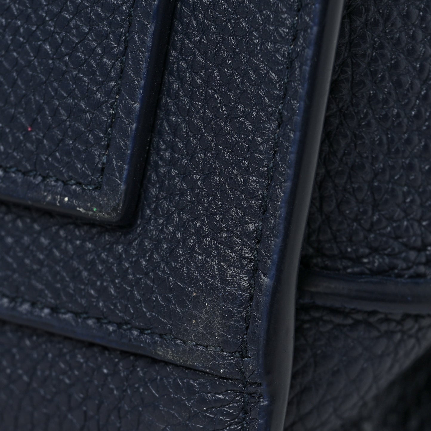 Grained Calfskin Medium Souple Sac De Jour Navy