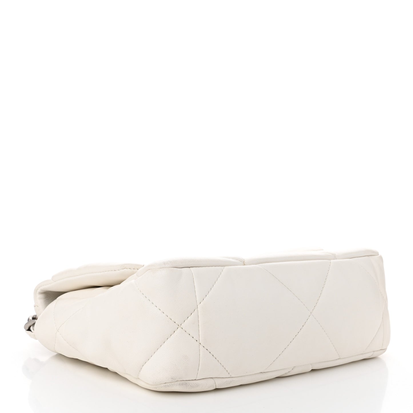 Lambskin Quilted Medium Chanel 19 Flap White