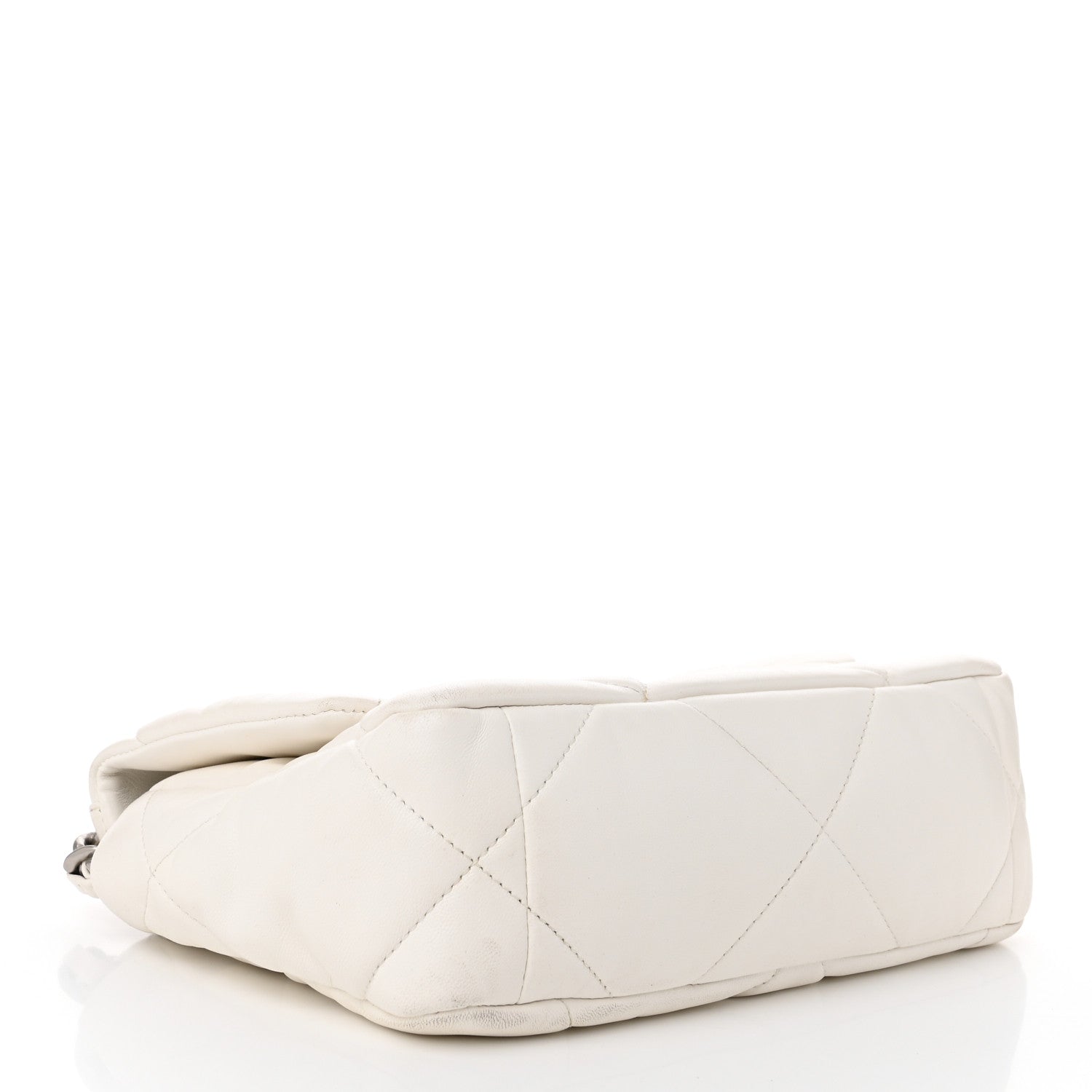 Chanel Lambskin Quilted Medium Chanel 19 Flap White 4 of 11