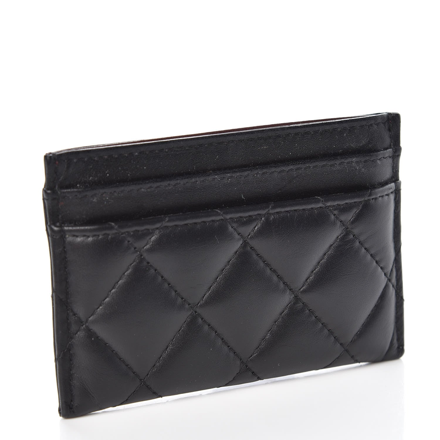 Chanel Aged Calfskin Quilted Lucky Charms Reissue Card Holder Black 3 of 10