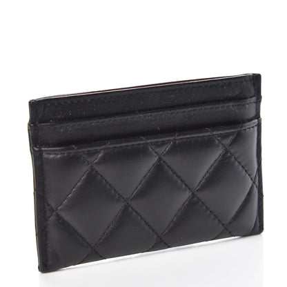 Chanel Aged Calfskin Quilted Lucky Charms Reissue Card Holder Black 3 of 10