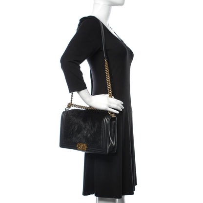 Chanel Goat Hair New Medium Boy Flap Black 2 of 15