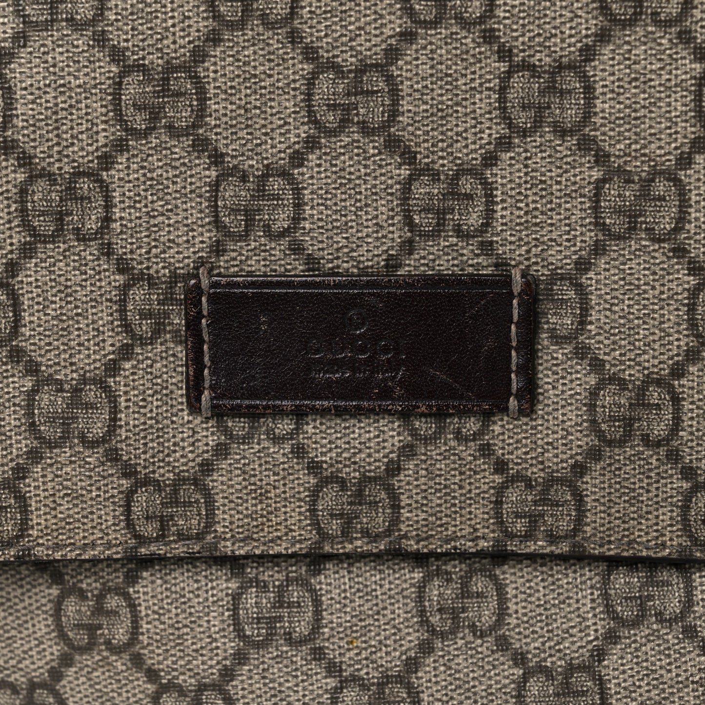 GG Plus Monogram Messenger Diaper Bag Dark Brown