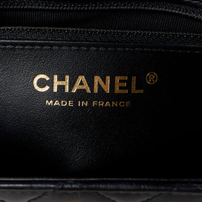 Chanel Shiny Aged Calfskin Quilted Nano Kelly Shopper Black 6 of 12