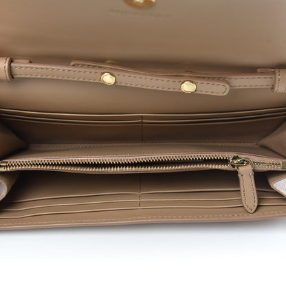 Burberry Haymarket Check Henley Wallet On Chain Mid Camel 5 of 10