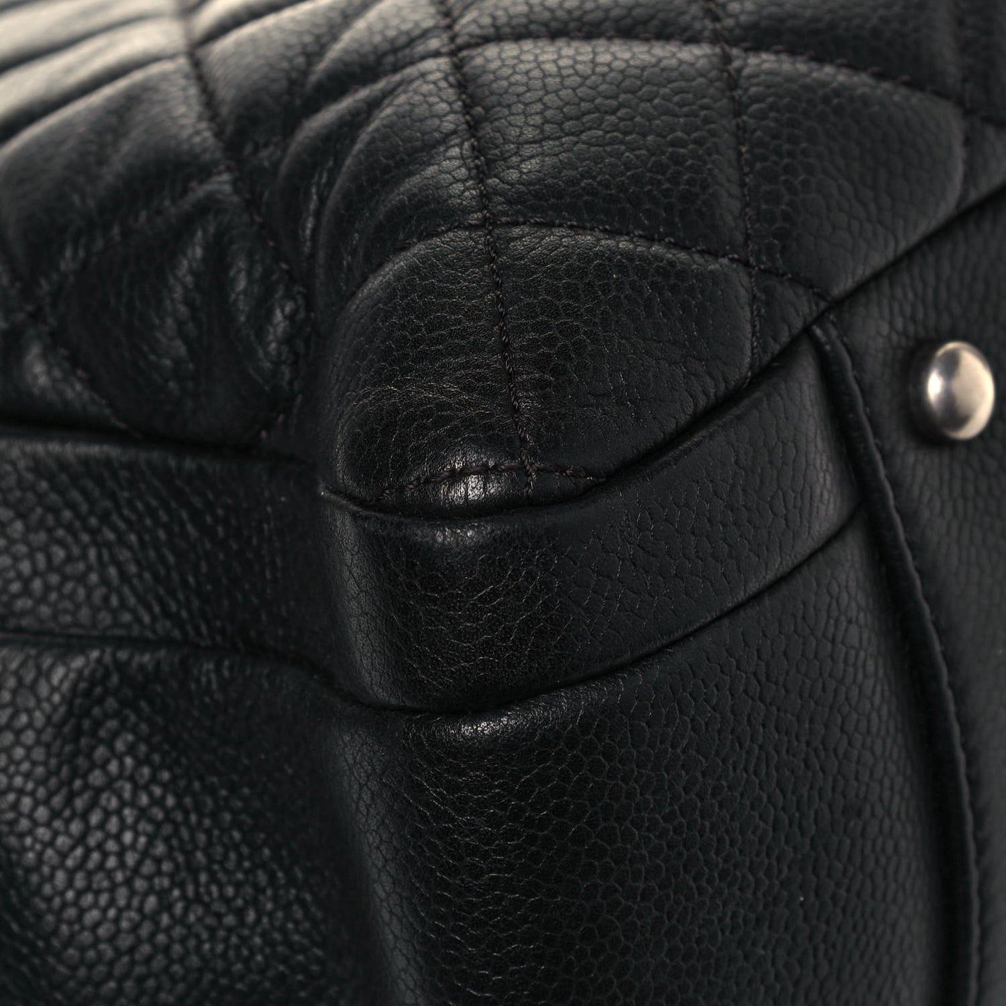 Caviar Quilted Urban Companion Shopping Tote Black
