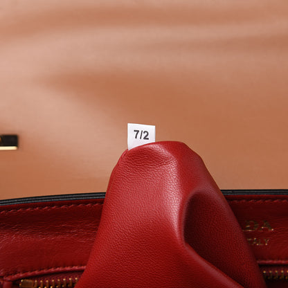 Prada Saffiano Lux Large Sidonie Top Handle Bag Caramel 10 of 10