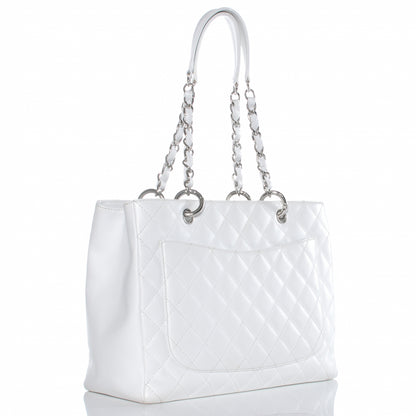Chanel Caviar Grand Shopping Tote GST White 3 of 7